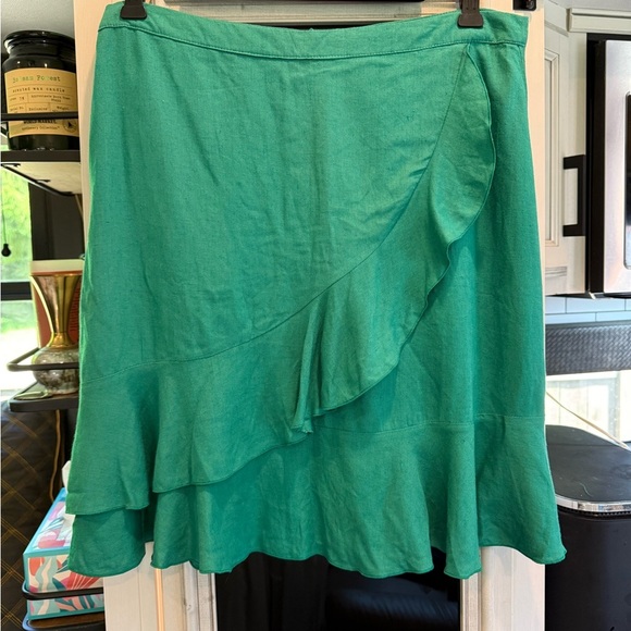 NWT Bamboo blonde Green Ruffle Skirt size 14 - Picture 1 of 5